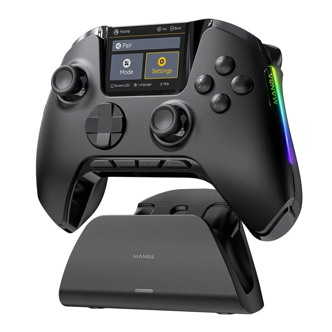 Comando Gaming MANBA ONE V2 – Wireless, Ecrã, compatível PC, Switch, IOS e Android Comando Gaming MANBA ONE V2 – Wireless, Ecrã, compatível PC, Switch, IOS e Android